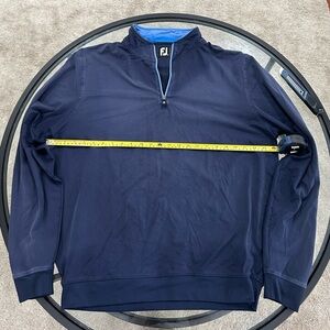FootJoy Jacket Mens Large Navy Blue 1/4 Quarter Zip Performance Pullover